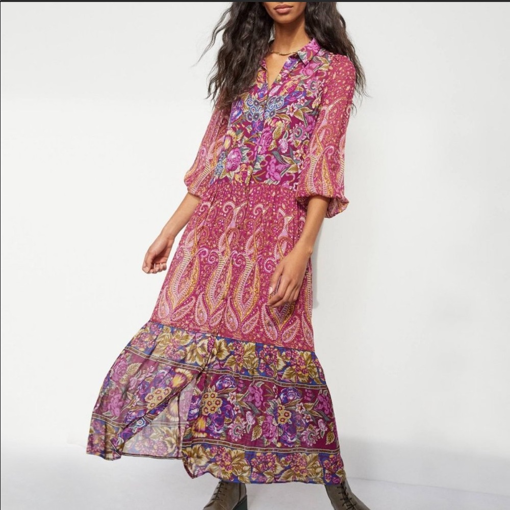 New Anthropology Nikole Maxi Shirtdress - Picture 2 of 14